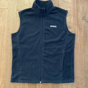 Columbia Navy Fleece Vest, Size L